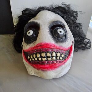 Jeff the Killer Mask Creepy Horror Halloween Costume Mask with‎ Hair
